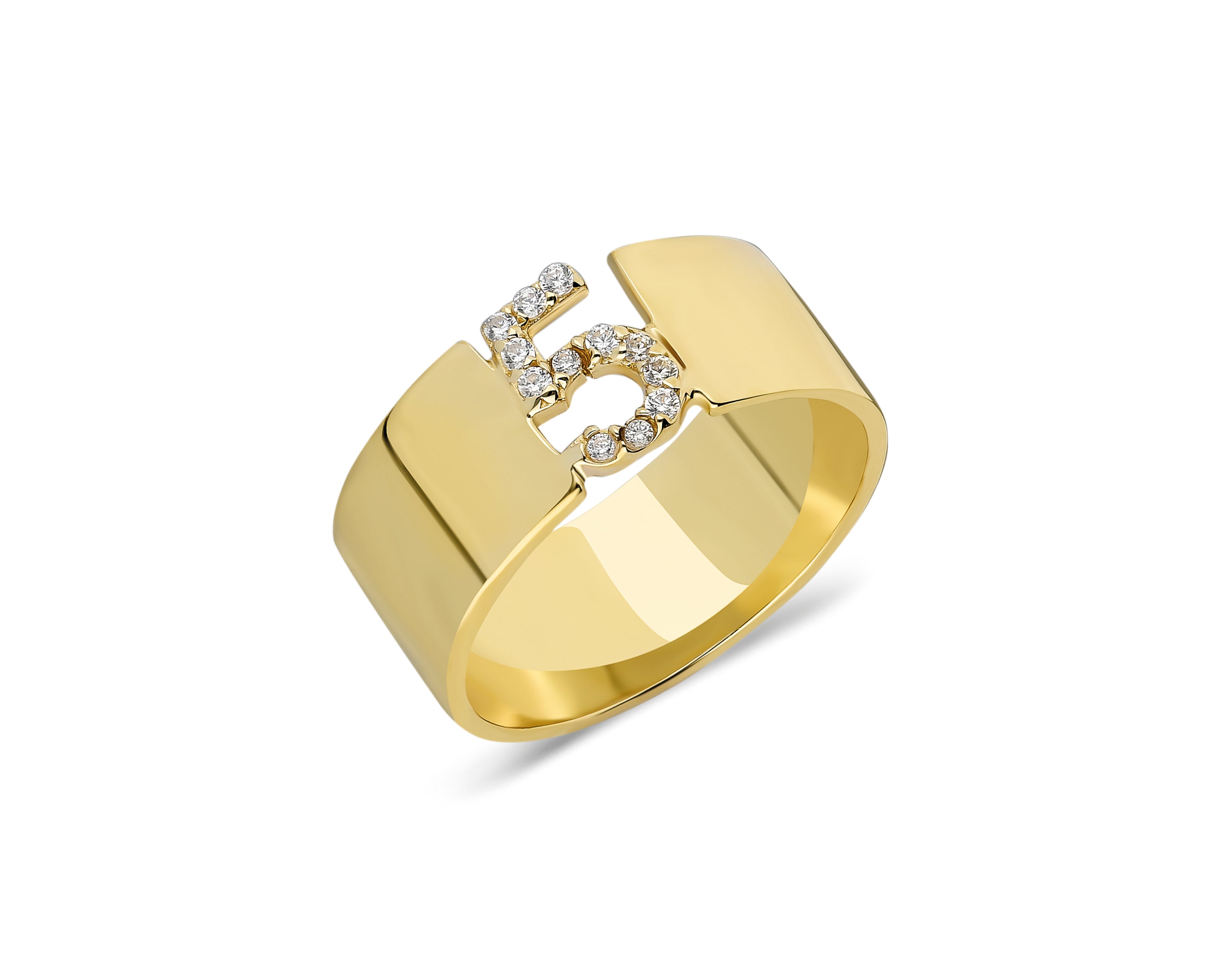 The Daisy 14K Gold Plated Custom Number Ring