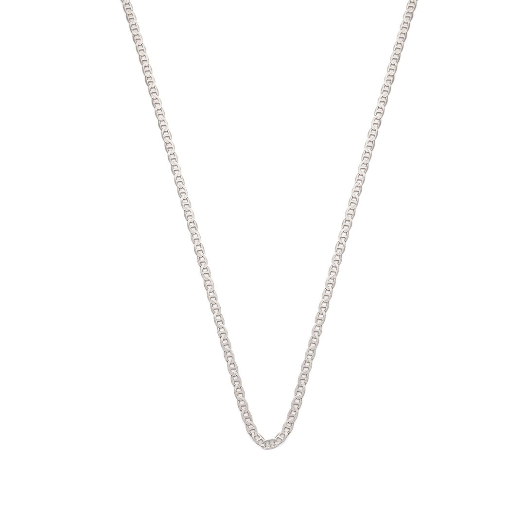 Bar Chain Sterling Silver Necklace for Men