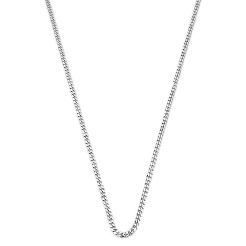 Curb Silver Silver Chain Necklace for Men 