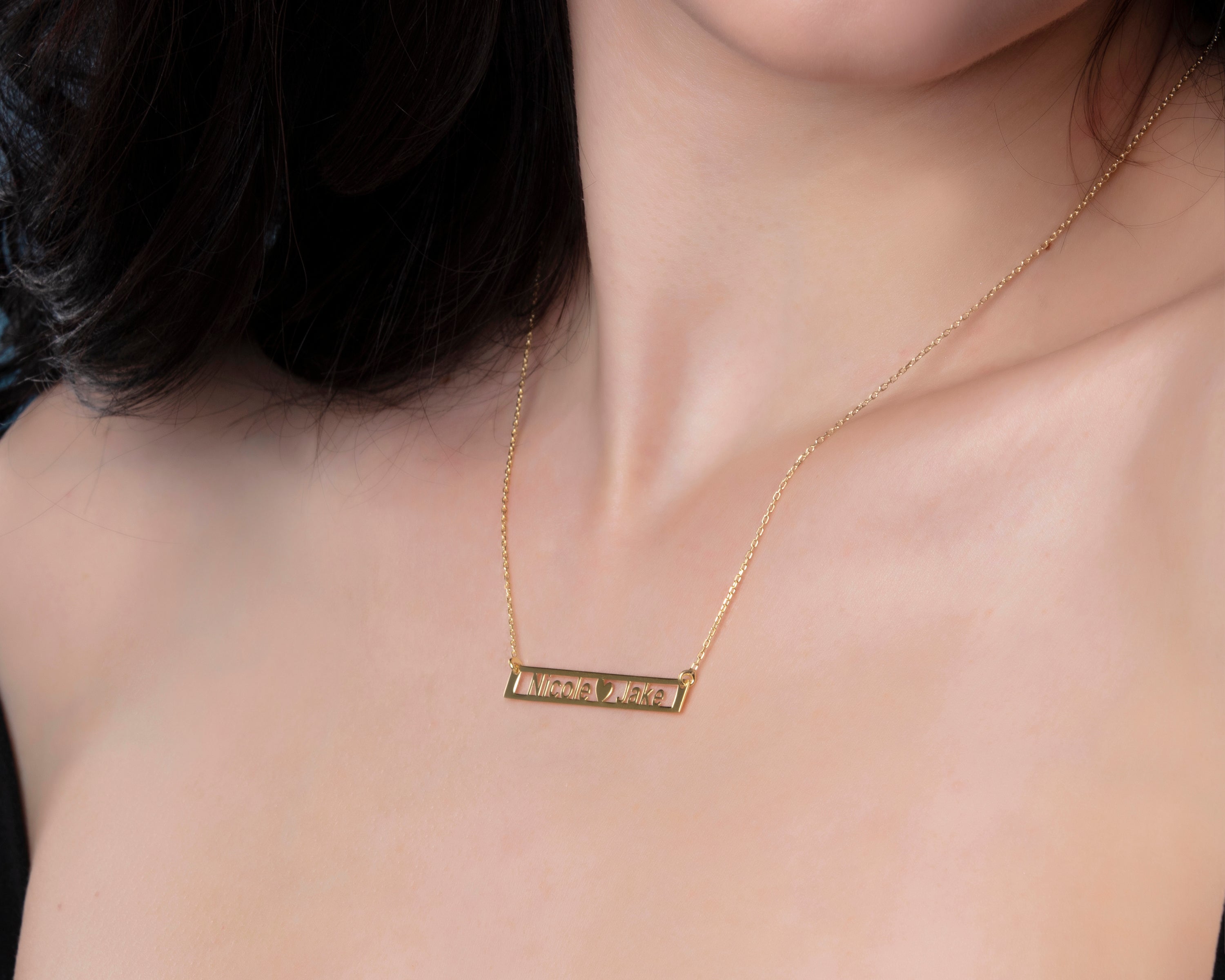 The Canna 14K Gold Plated Custom Love Necklace