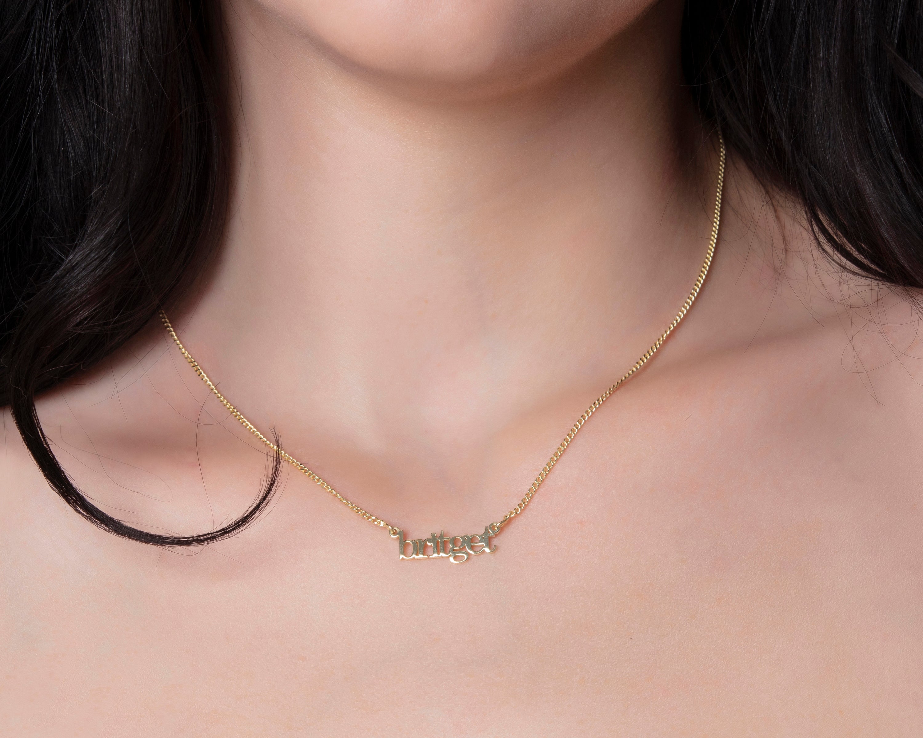 The Pansy 14K Gold Plated Custom Name Necklace