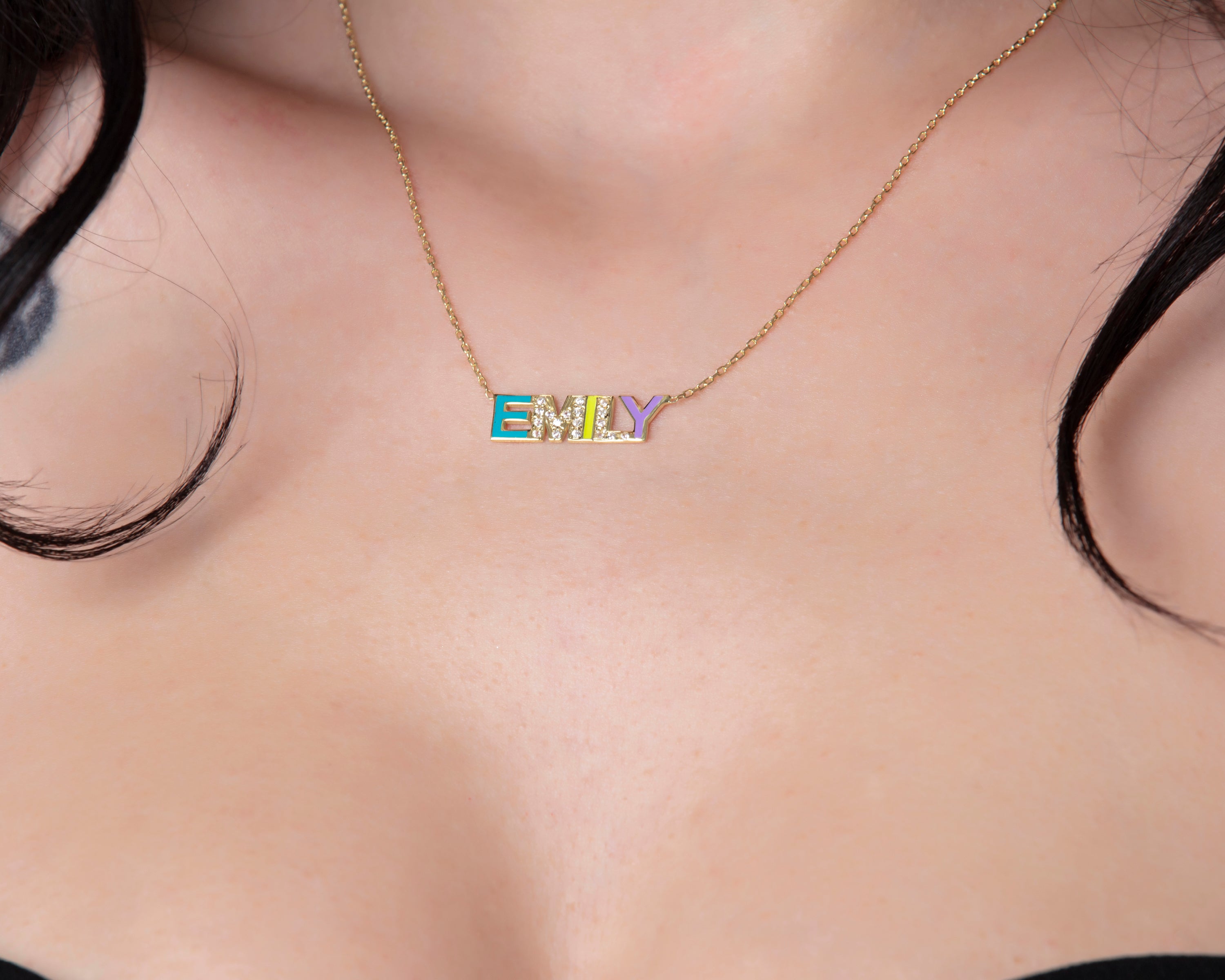 The Aster 14K Gold Plated Custom Name Necklace