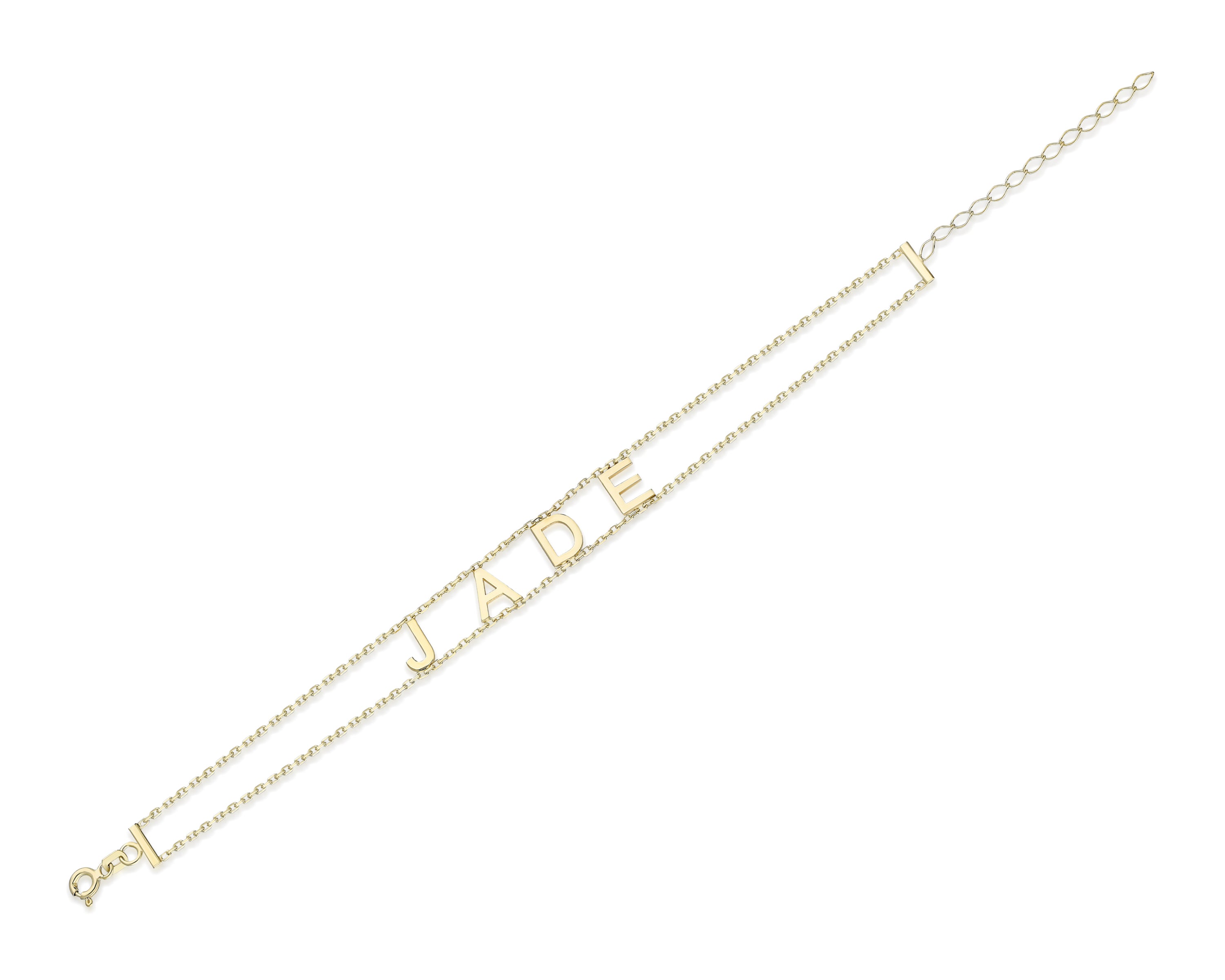 The Magnolia 14K Gold Plated Custom Name Bracelet