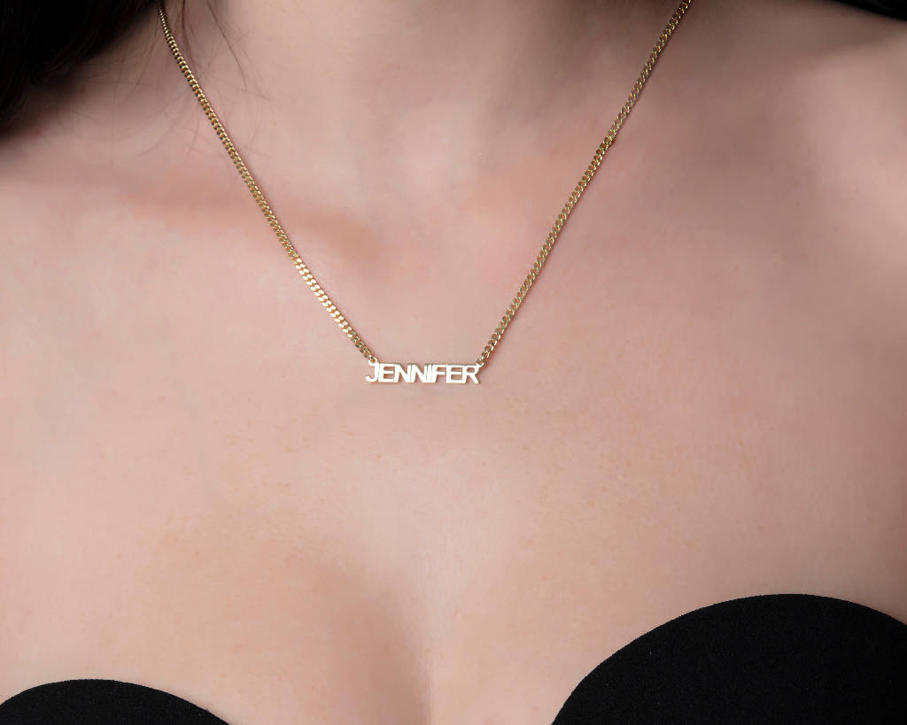 The Lavender 14K Gold Plated Custom Name Necklace