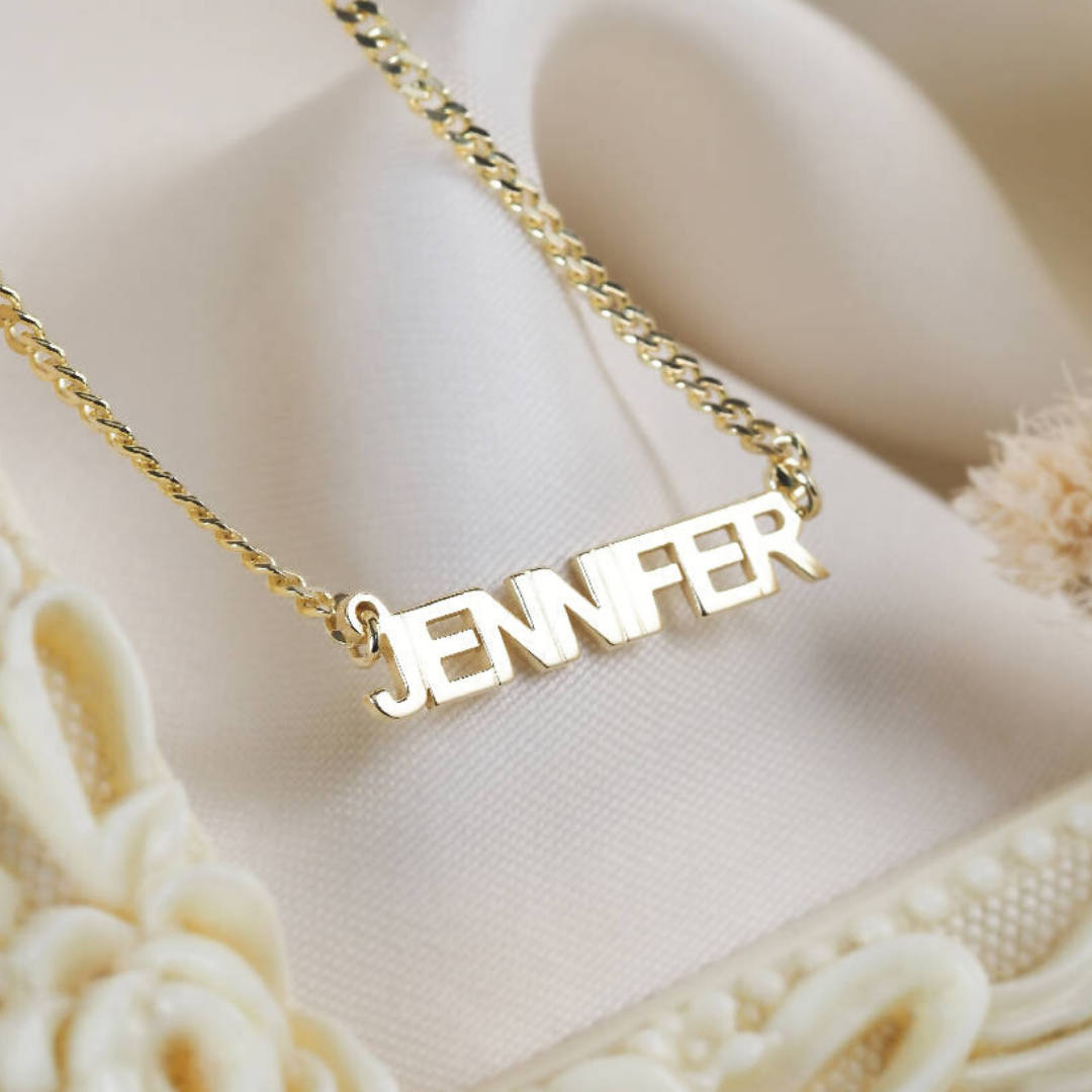 The Lavender 14K Gold Plated Custom Name Necklace