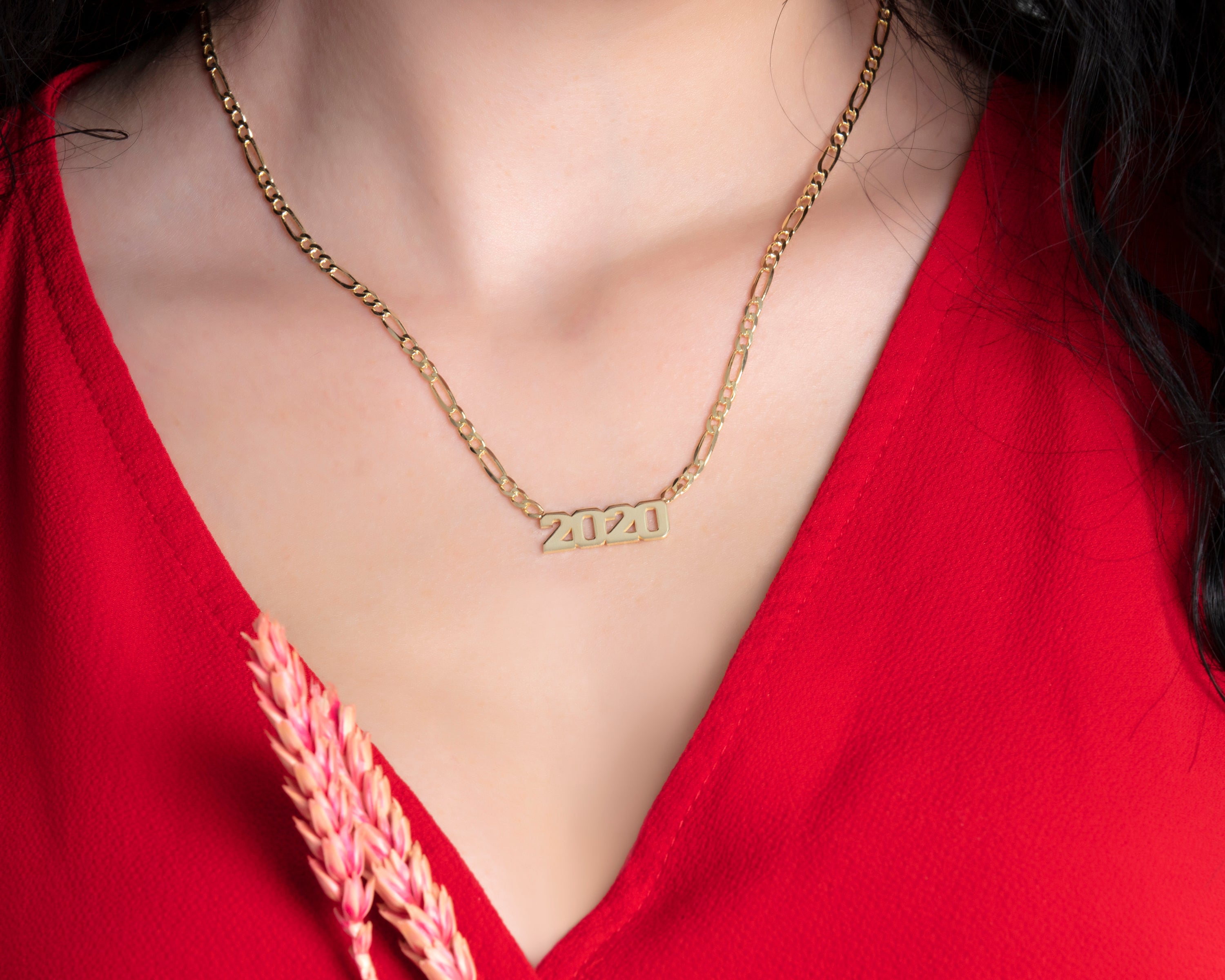 The Scarlet 14K Gold Plated Custom Date Necklace