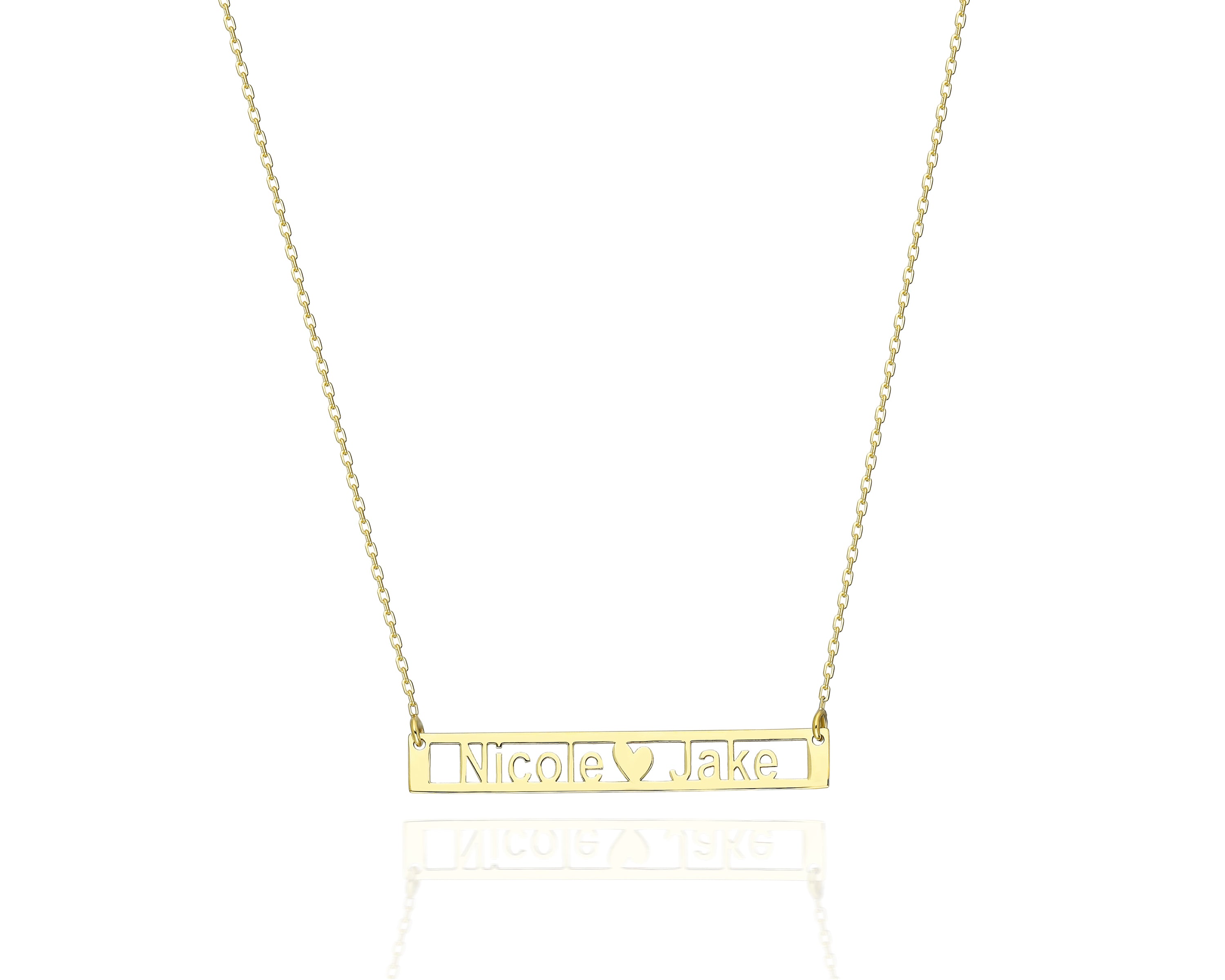 The Canna 14K Gold Plated Custom Love Necklace