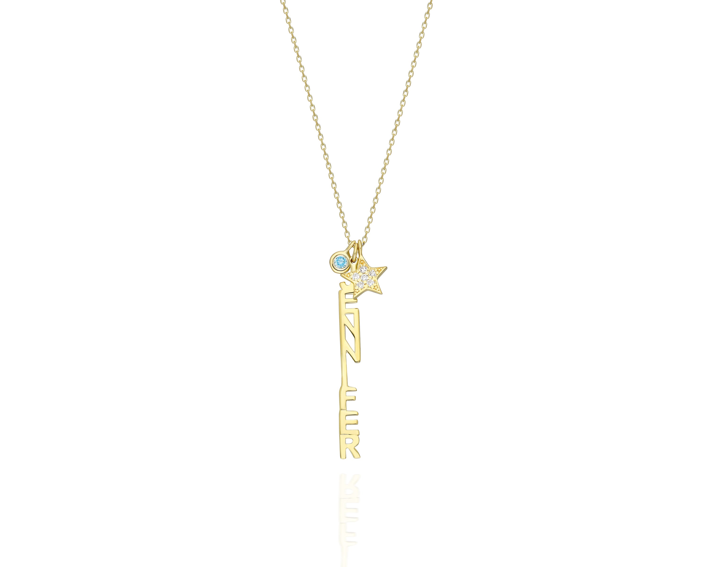 The Iris 14K Gold Plated Custom Name Necklace